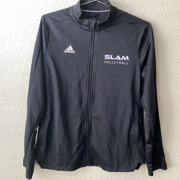 adidas Tops - Adidas Womens Warmup Jacket Size Small Black Full Zip Primegreen Volleyball NWT
